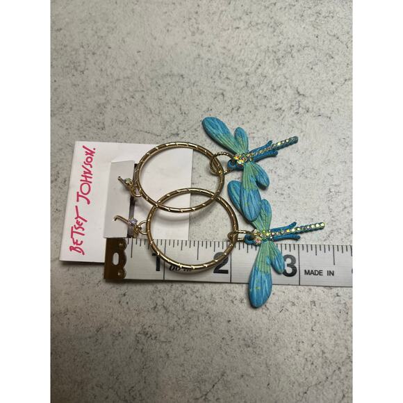 NWT Betsy Johnson Dragonfly set earrings necklace - Picture 8 of 9